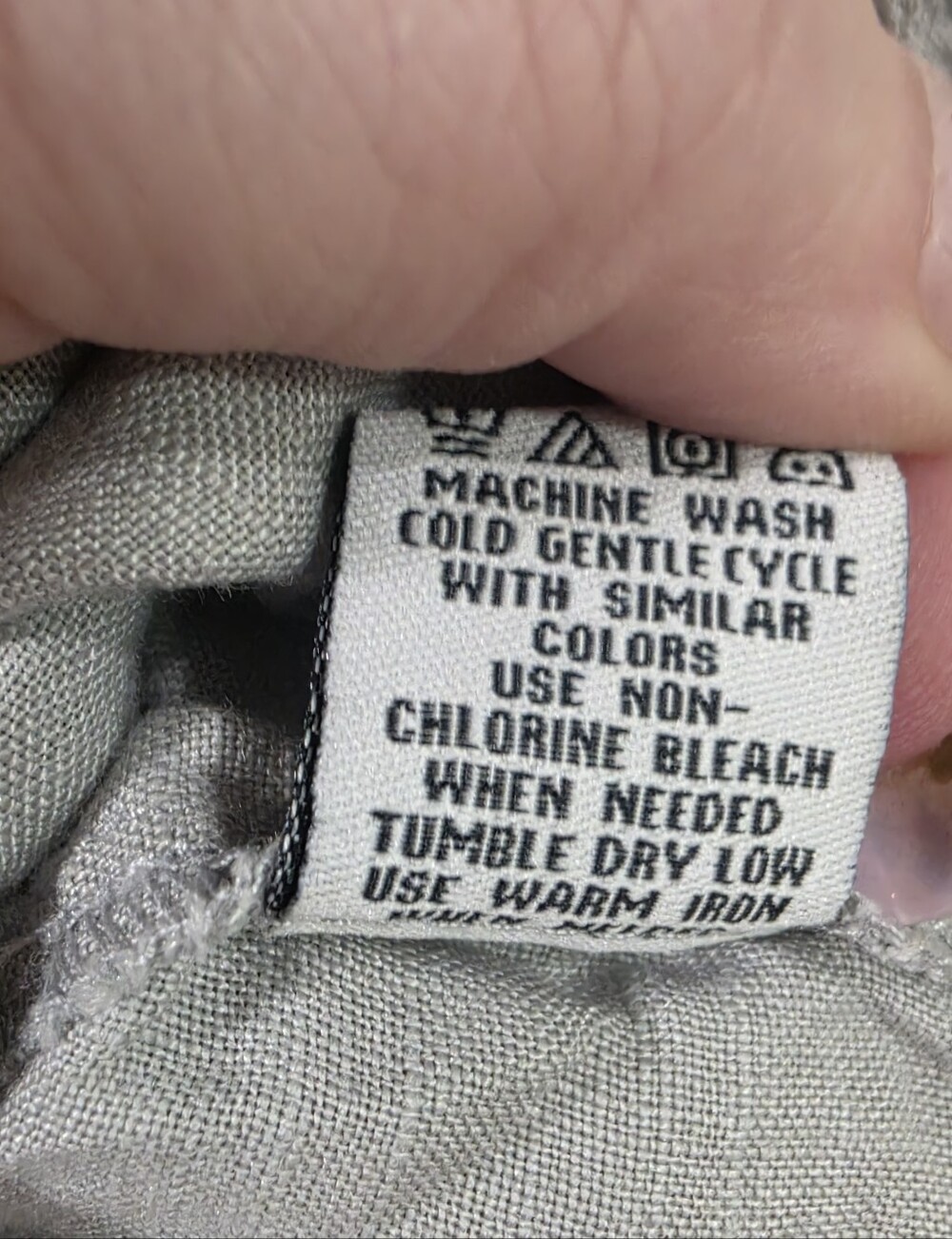 August silk lavender gray embroidered smocked peasant tunic XL - Picture 8 of 10